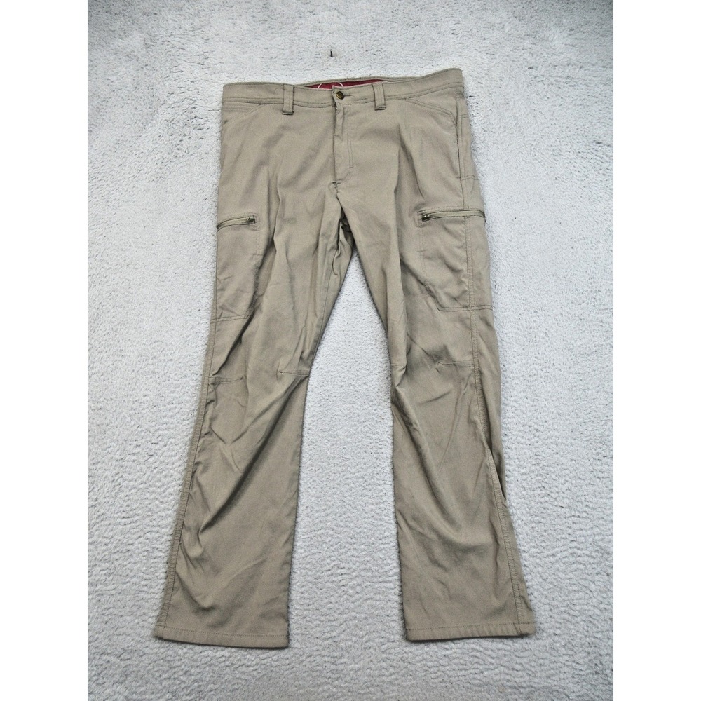 Wrangler Outdoor Cargo Pants Mens 38x30 Khaki Nylon Hiking Gorpcore Utility